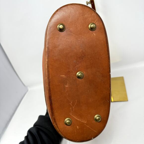 Dooney & Bourke Norfolk Bag Purse Brown Leather Double Handle VTG Durable - Picture 14 of 16